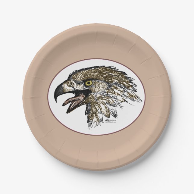 Adler schreit pappteller (Vorderseite)