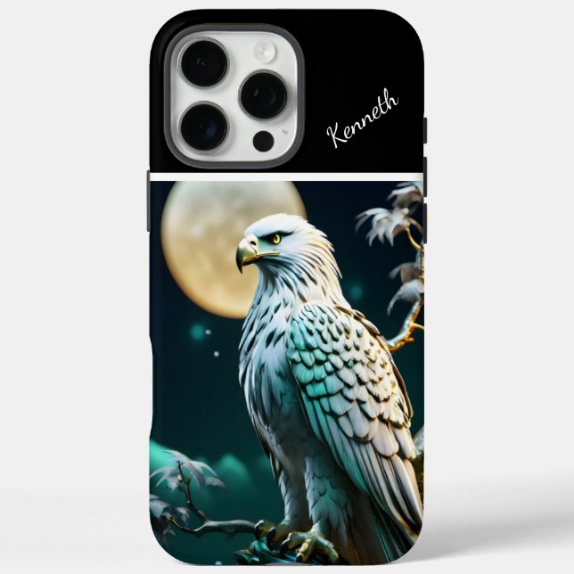 Adler Silhouette gegen Vollmond Case-Mate iPhone Hülle (Rückseite)