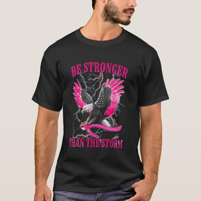 Adler sind stärker als der Sturm Brustkrebs Awa T-Shirt (Vorderseite)