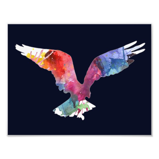 Adler Spirit Animal Bird. Totem. Aquarellkunst Fotodruck (Vorne)