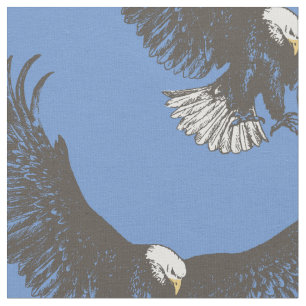 Adler swooping mit Tinte geschwärzt, Kunstgewebe Stoff
