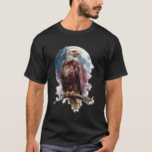 Adler-Tierliebhaber-Kunstwerk-Wildlife-Wald-Grafik T-Shirt