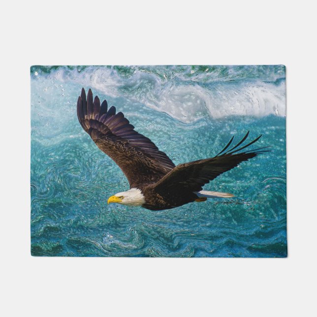 Adler über dem Sturm Fußmatte (Vorderseite)