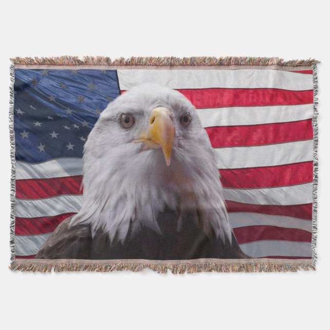 Adler und amerikanische Flagge Decke (Vorderseite)