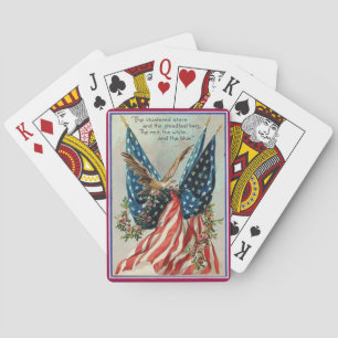 Adler und amerikanische Flagge Patriotisch Spielkarten