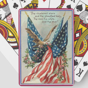 Adler und amerikanische Flagge Patriotisch Spielkarten