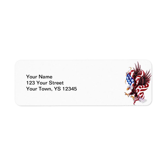 Adler und amerikanische Flagge Tatoo Illustration  (Vorne)