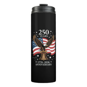 Adler und Fahne 250 Jahre Amerika 1776-2026 Thermosbecher