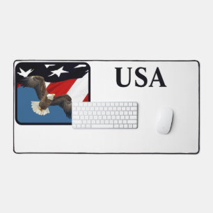 Adler und Flag USA Schreibtischunterlage