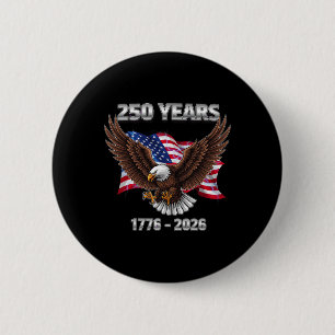 Adler und Flagge 250. Geburtstag 250 Jahre 1776-20 Button