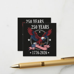 Adler und Flagge 250 Jahre 1776-2026 250. Begleitkarte