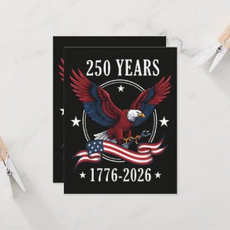 Adler und Flagge 250 Jahre 1776-2026 250. Einladung