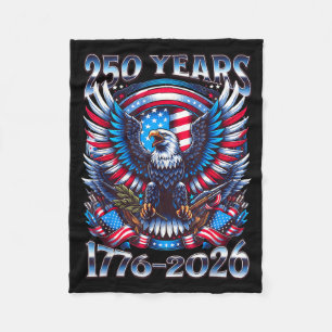 Adler und Flagge 250 Jahre 1776-2026 250. Geburtst Fleecedecke