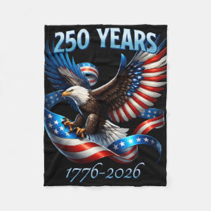 Adler und Flagge 250 Jahre 1776-2026 250. Geburtst Fleecedecke