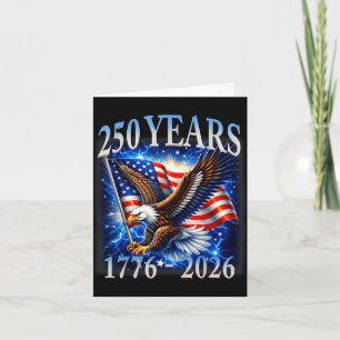 Adler und Flagge 250 Jahre 1776-2026 250. Geburtst Karte