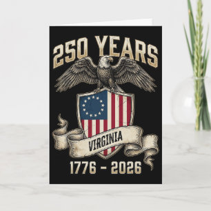 Adler und Flagge 250 Jahre 1776-2026 250. Geburtst Karte