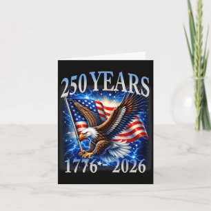 Adler und Flagge 250 Jahre 1776-2026 250. Geburtst Karte