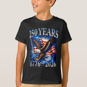 Adler und Flagge 250 Jahre 1776-2026 250. Geburtst T-Shirt