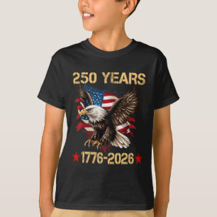 Adler und Flagge 250 Jahre 1776-2026 250. Geburtst T-Shirt