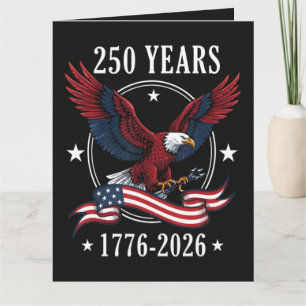 Adler und Flagge 250 Jahre 1776-2026 250. Karte