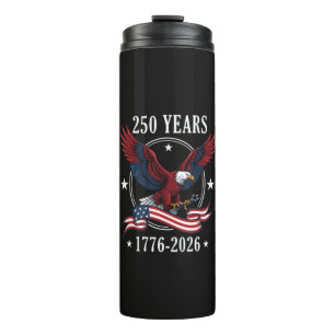 Adler und Flagge 250 Jahre 1776-2026 250. Thermosbecher
