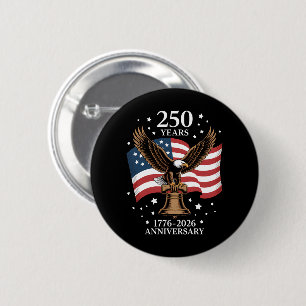 Adler und Flagge 250 Jahre Amerika 1776-2026 Button