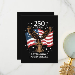 Adler und Flagge 250 Jahre Amerika 1776-2026 Dankeskarte