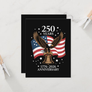 Adler und Flagge 250 Jahre Amerika 1776-2026 Einladung