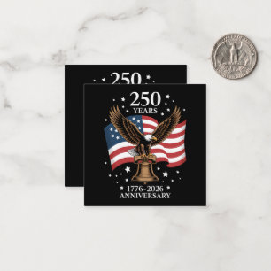 Adler und Flagge 250 Jahre Amerika 1776-2026 Mitteilungskarte