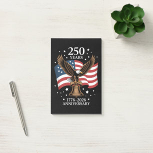 Adler und Flagge 250 Jahre Amerika 1776-2026 Post-it Klebezettel