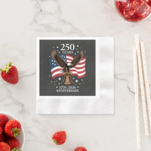 Adler und Flagge 250 Jahre Amerika 1776-2026 Serviette
