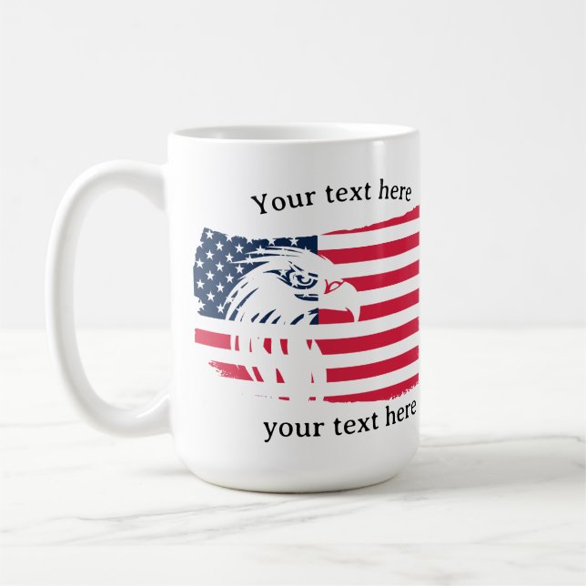 Adler und Flagge Kaffeetasse (Links)