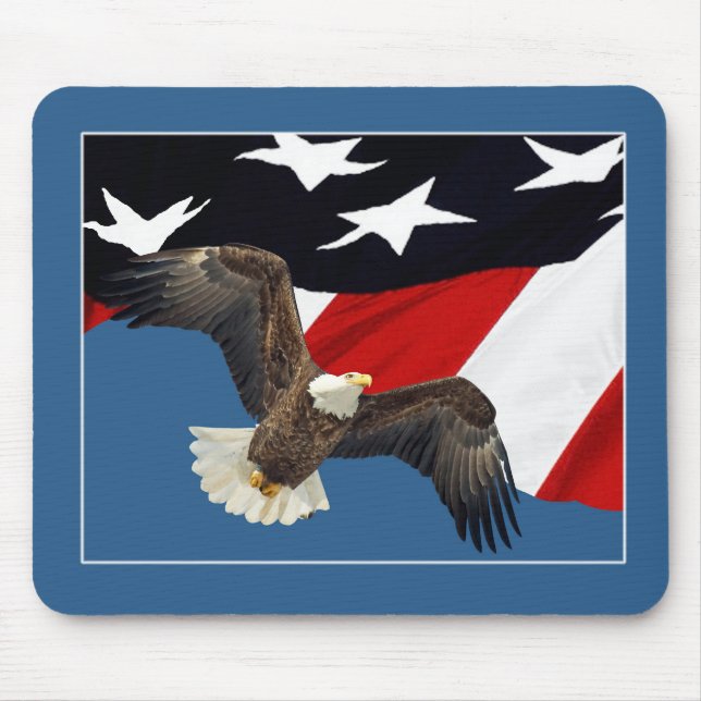 Adler und Flagge Mousepad (Vorne)