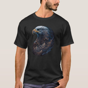 Adler und Gebirge Adlerportrait T-Shirt