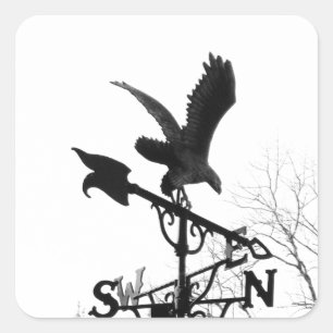 Adler und Pfeil Quadratischer Aufkleber