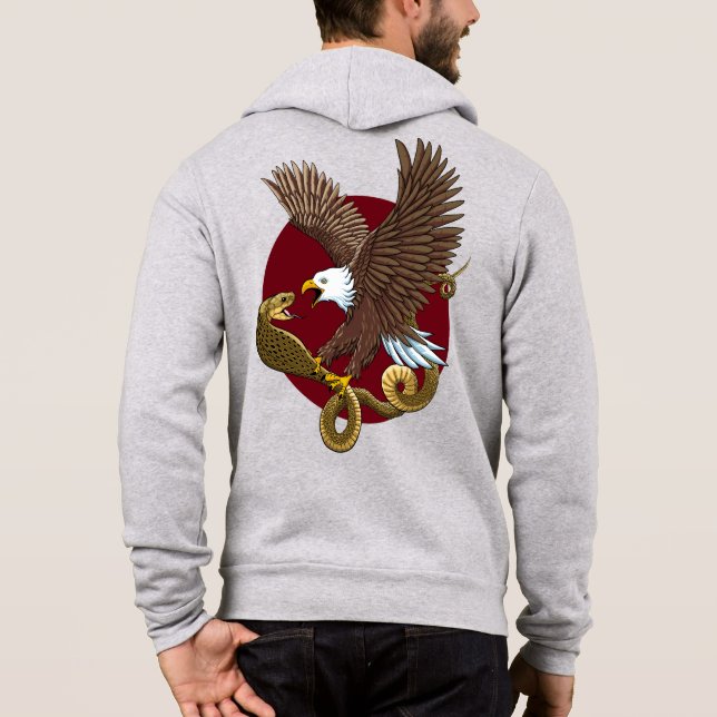 Adler und Schlange Hoodie (Rückseite)
