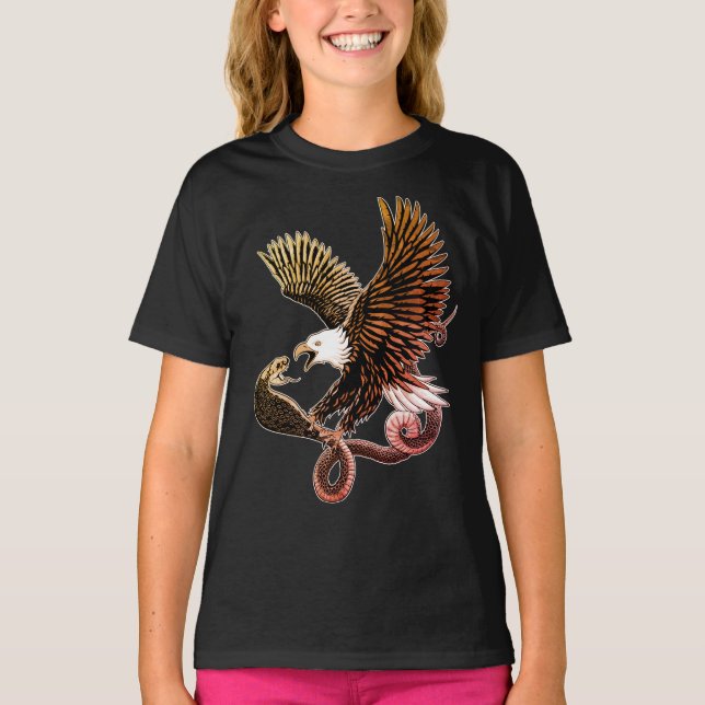 Adler und Schlange T-Shirt (Vorderseite)