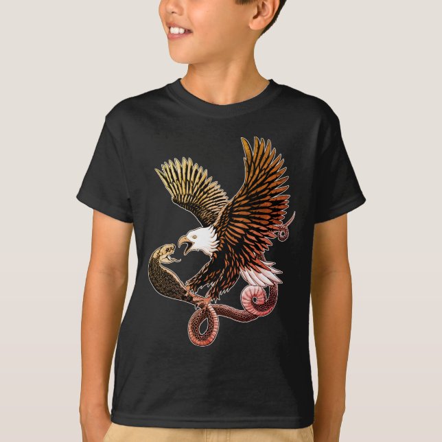 Adler und Schlange T-Shirt (Vorderseite)