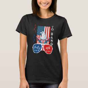 Adler Us Flag Juli 4. Vintage Nur Hier Um Zu Knall T-Shirt