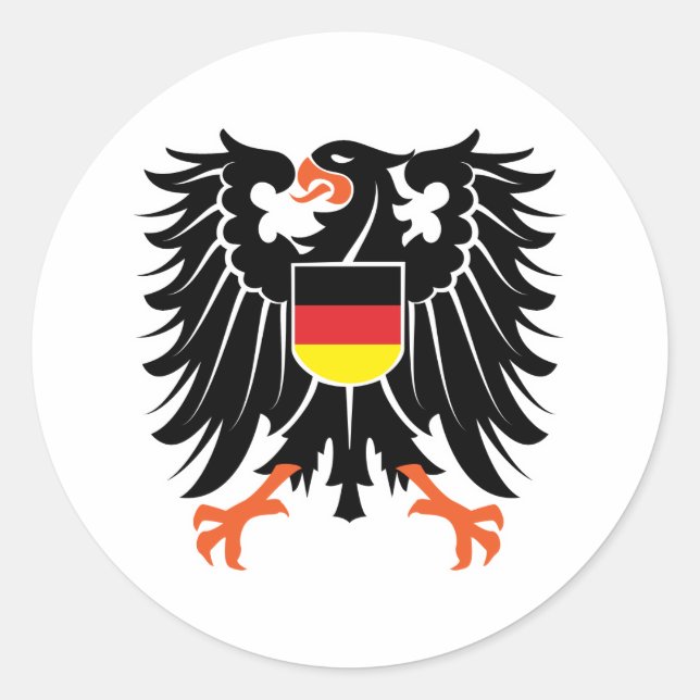 Adler Wappen Deutschland eagle crest Germany Runder Aufkleber (Vorderseite)