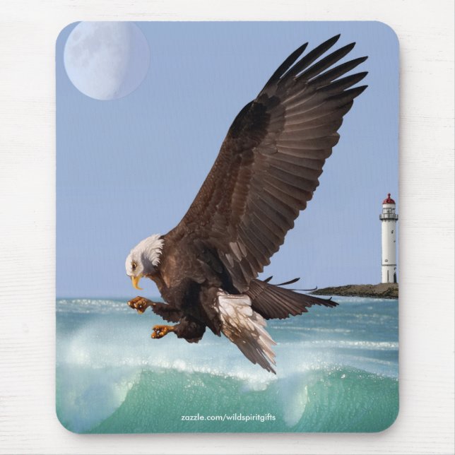 Adler, Waves & Lighthouse Mousepad (Vorne)