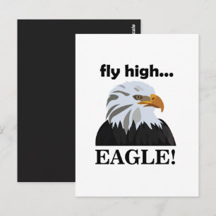 Adler Weißkopfseeadler fliegt hoch Postkarte