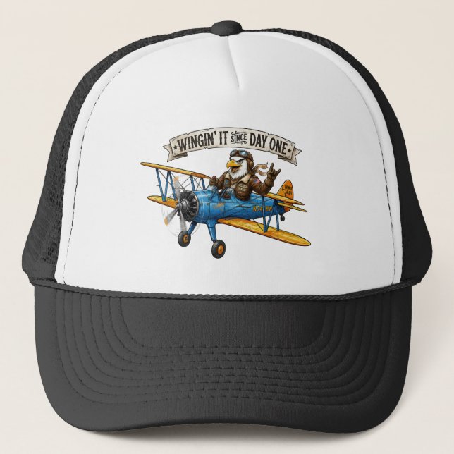 Adler Winging It Hut Truckerkappe (Vorderseite)