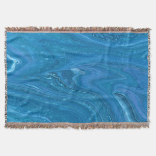 Adlerauge 3 Cool Blue Abstrakt Throw Blanket Decke