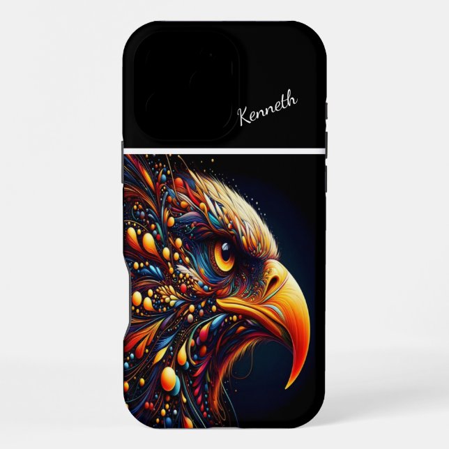 Adlerauge in Farbe iPhone Hülle (Rückseite)