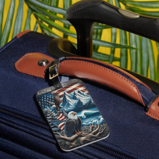 Adlerbeobachtung über das Winterwunderland Gepäckanhänger (Vorderseite Insitu 1)