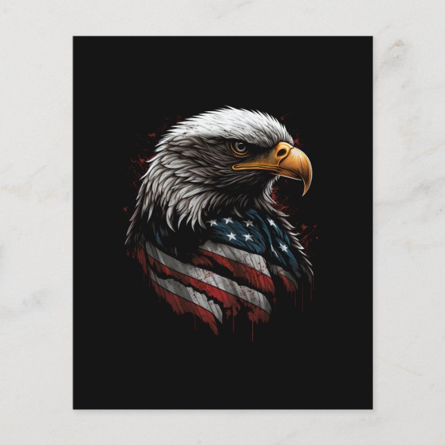 Adlerdesign mit amerikanischer Flagge (Vorderseite)