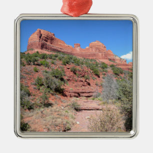 Adlerfelsen II Sedona Arizona Reisefotografie Silbernes Ornament