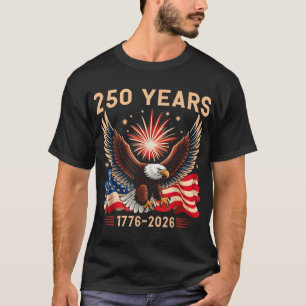 Adlerflagge 250 Jahre 1776 2026 250. Geburtstag 4. T-Shirt