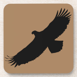 Adlerfliegender Untersetzer - Farbe - Text